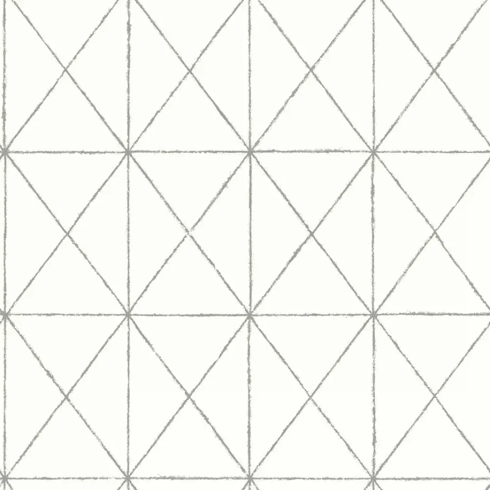 Wallpaper Intersection White and Silver Geometric